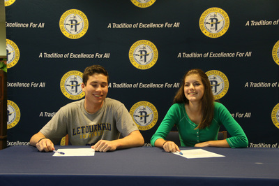 Cody Taylor will be attending LeTourneau University in Longview and Aubrey Zastoupil has signed with Texas Wesleyan